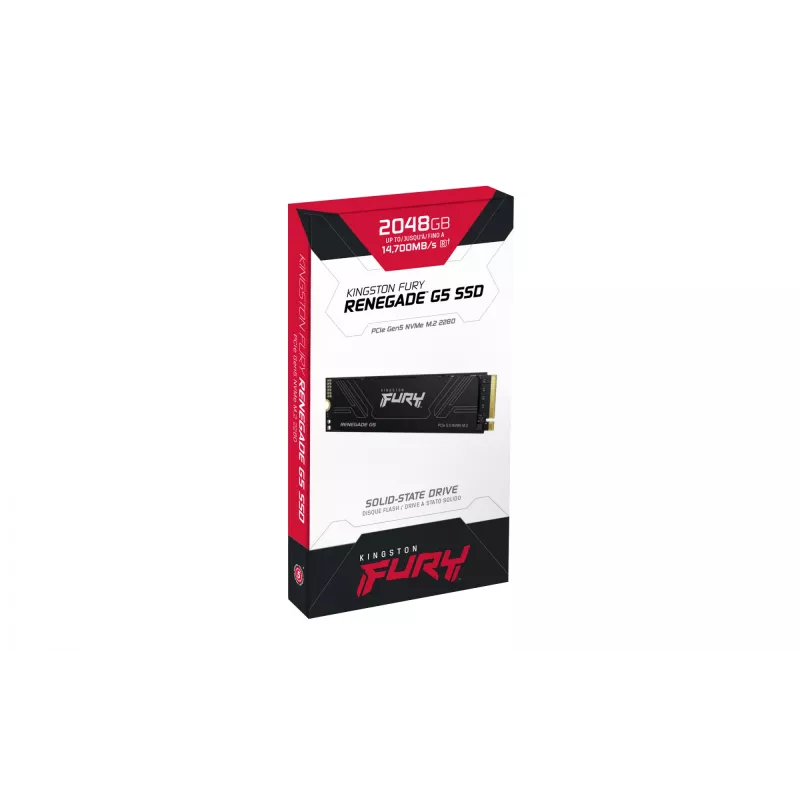 Δίσκος SSD Kingston Technology FURY Renegade G5 2 TB, M.2 2280, NVMe PCIe 5.0, ανάγνωση/εγγραφή 14700/14000 MB/s, 3D TLC