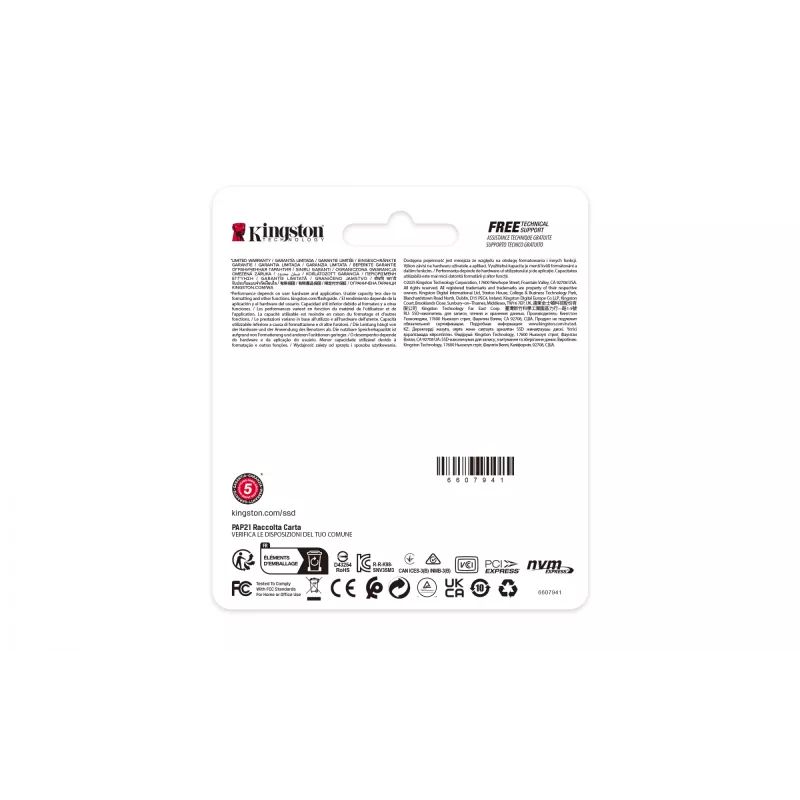 Σκληρός δίσκος SSD Kingston Technology 2000G M.2 2230 NVMe SNV3SM3/2T0