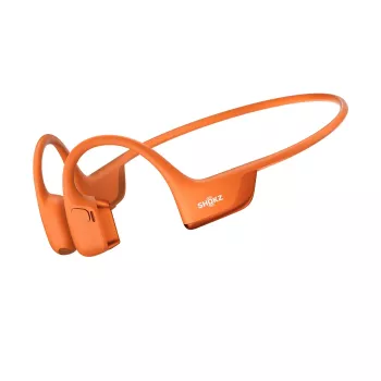 Ακουστικά οστικής αγωγιμότητας Shokz OpenRun Pro 2 — binaural, ασύρματα Bluetooth 5.3, IP55, 12 ώρες αναπαραγωγής, 150 mAh, πορτοκαλί, άγκιστρα αυτιών