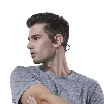 Headset Shokz OpenRun Mini — ασύρματο αθλητικό headset οστικής αγωγιμότητας, IP67, Bluetooth 5.1, 480 λεπτά διάρκεια μπαταρίας
