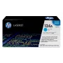 HP 124A Κυανό Γνήσιο τόνερ LaserJet, 2000 σελίδες, Κυανό, 1 τεμ.