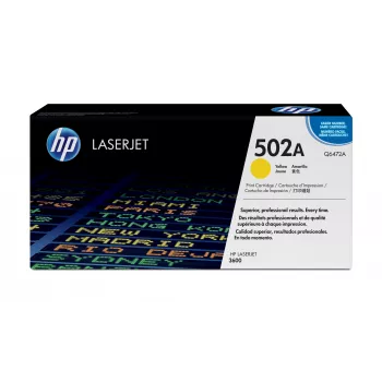 HP 502A Κίτρινο Γνήσιο τόνερ LaserJet, 4000 σελίδες, Κίτρινο, 1 τεμ.