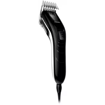 Philips Οικογενειακή μηχανή κουρέματος QC5115/15, μαύρο, λευκό, 3 mm, 2,1 cm, 4,1 cm, λειτουργία με ρεύμα, 4,1 cm