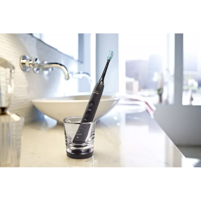 Philips Sonicare DiamondClean 9000 HX9914/54 σετ ηχητικών ηλεκτρικών οδοντόβουρτσων, 2 λαβές, 2 κεφαλές βούρτσας, 4 λειτουργίες, μαύρο