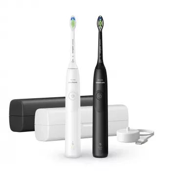 Επαναφορτιζόμενη ηχητική οδοντόβουρτσα Philips Sonicare Series 5300 HX7109/01, 2 λαβές, 2 κεφαλές βούρτσας, 62.000 κινήσεις/λεπτό, 2 ταχύτητες, θήκη ταξιδίου