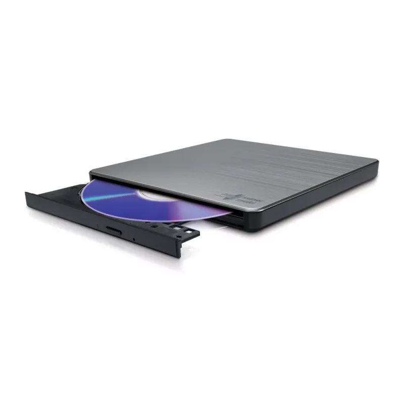 Λεπτός φορητός εγγραφέας DVD HITACHI-LG DATA STORAGE - Gp60nw60 - USB 2.0 - ασημί