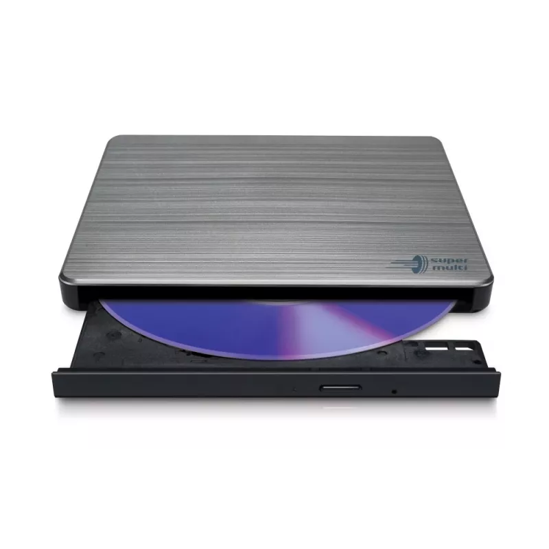 Λεπτός φορητός εγγραφέας DVD HITACHI-LG DATA STORAGE - Gp60nw60 - USB 2.0 - ασημί