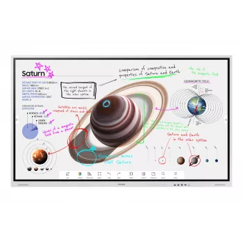 Samsung WM85B διαδραστικός πίνακας 2,16 m (85 ίντσες) 3840 x 2160 οθόνη αφής Γκρι, Λευκό
