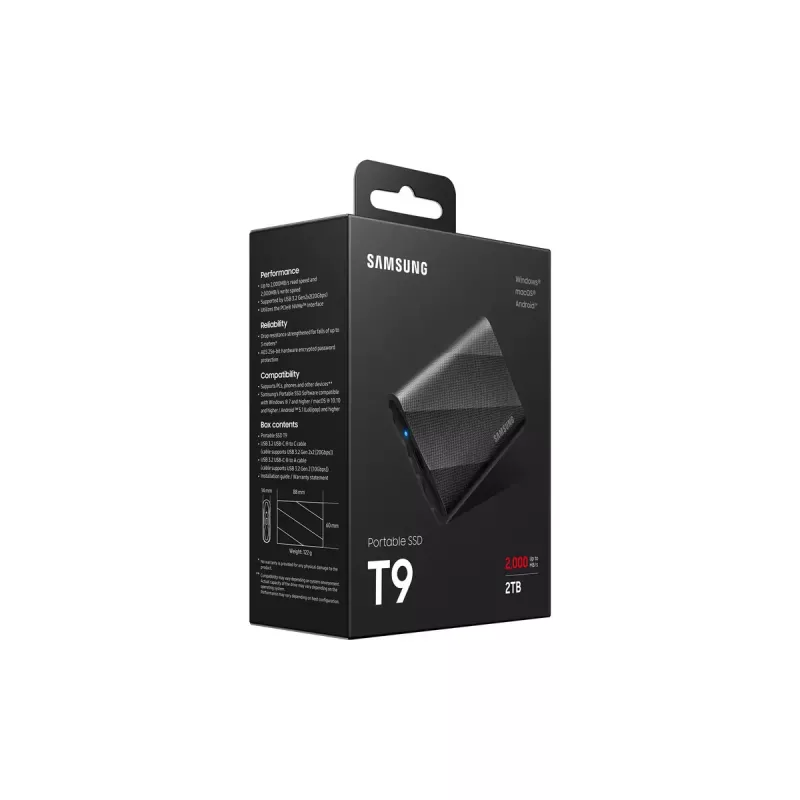 Samsung MU-PG2T0B 2 TB USB Type-C USB 3.2 Gen 2x2 Μαύρο