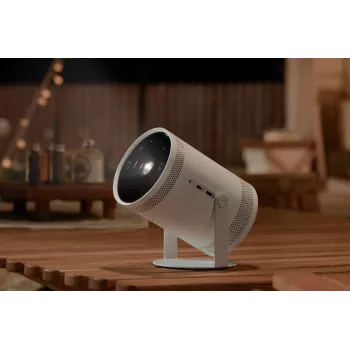 Samsung The Freestyle 2ης γενιάς SP-LFF3CLAXXXH φορητός προβολέας DLP LED, Full HD 1080p, 230 ANSI lumens, Wi-Fi 5, Bluetooth 5.2, HDR10+, 5 W RMS, λευκός
