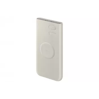 Powerbank Samsung EB-U2510XUEGEU 10000 mAh, PD 3.0 25W, USB-C είσοδος και έξοδος, ασύρματη φόρτιση, έξοδος 3 συσκευών, Μπεζ