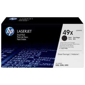 HP 49X Τόνερ 2 τεμ. Γνήσιο Μαύρο