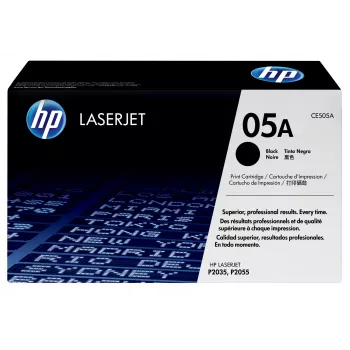HP 05A Μαύρο Γνήσιο Τόνερ LaserJet, 2300 σελίδες, Μαύρο, 1 τεμ.