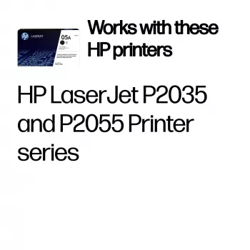 HP 05A Μαύρο Γνήσιο Τόνερ LaserJet, 2300 σελίδες, Μαύρο, 1 τεμ.