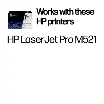 HP 55A μαύρο γνήσιο τόνερ LaserJet, 6000 σελίδες, μαύρο, 1 τεμ.