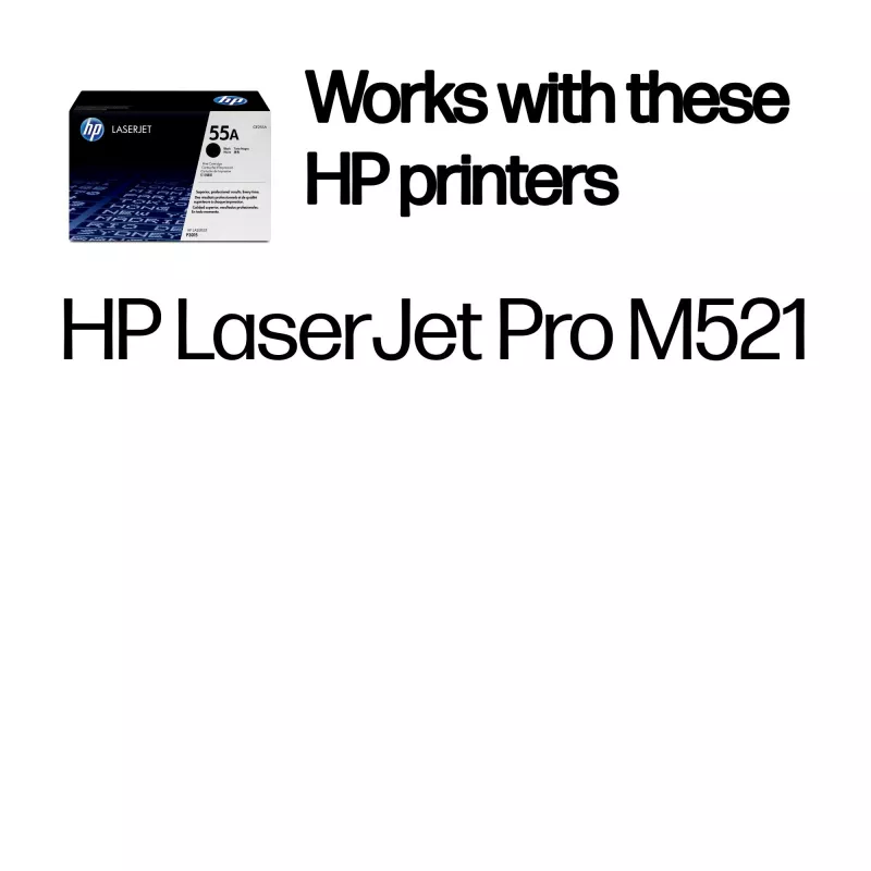 HP 55A μαύρο γνήσιο τόνερ LaserJet, 6000 σελίδες, μαύρο, 1 τεμ.