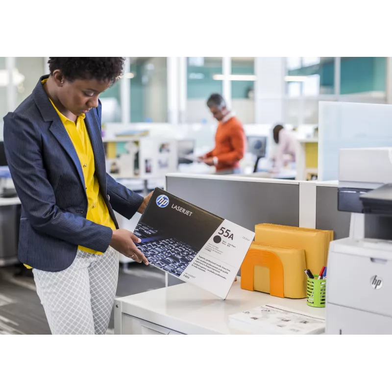 HP 55A μαύρο γνήσιο τόνερ LaserJet, 6000 σελίδες, μαύρο, 1 τεμ.