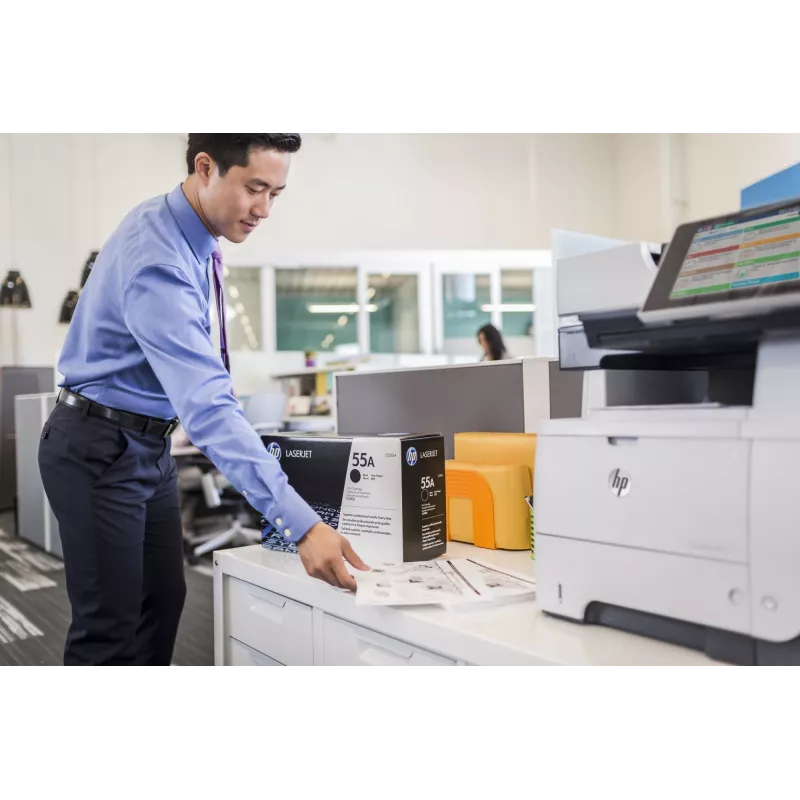 HP 55A μαύρο γνήσιο τόνερ LaserJet, 6000 σελίδες, μαύρο, 1 τεμ.