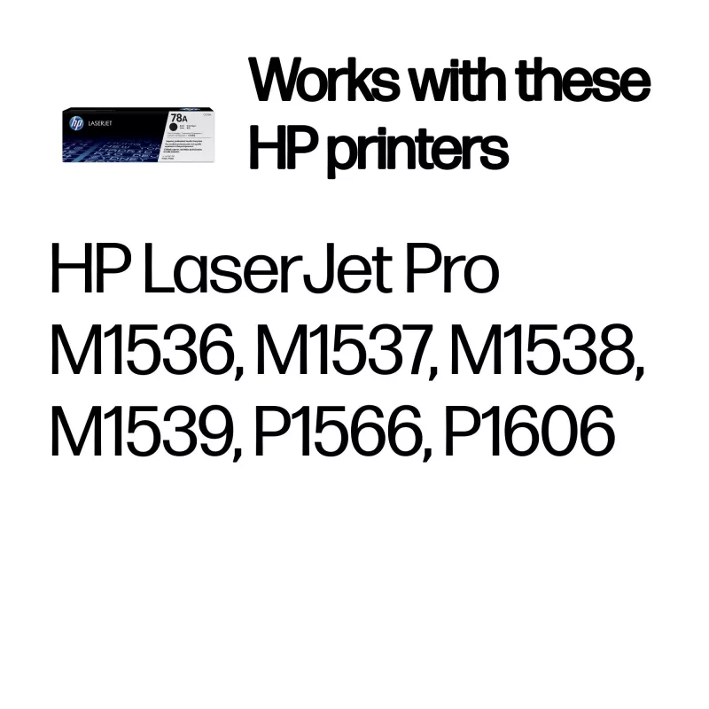 HP 78A Γνήσιο Τόνερ LaserJet, Μαύρο, 2100 σελίδες, 1 τεμ.