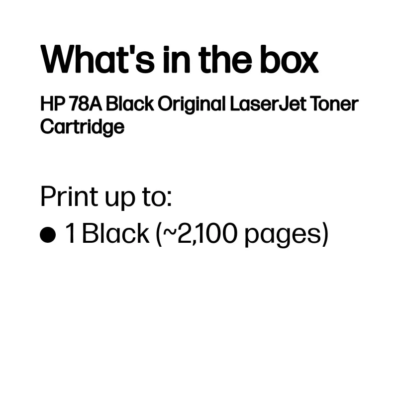 HP 78A Γνήσιο Τόνερ LaserJet, Μαύρο, 2100 σελίδες, 1 τεμ.