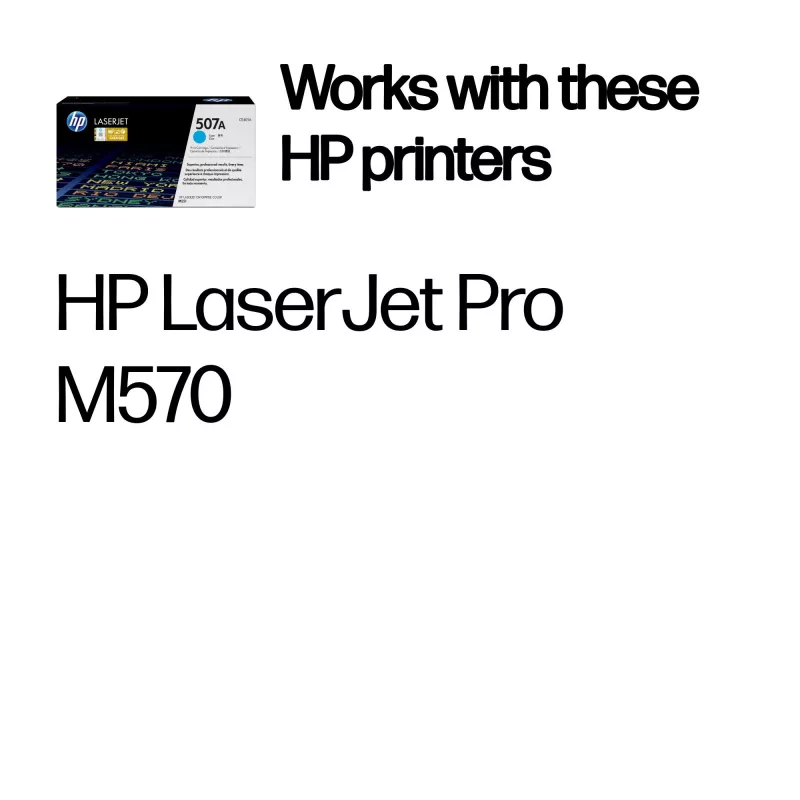 Γνήσιο τόνερ HP 507A Cyan Original LaserJet, 6000 σελίδες, κυανό, 1 τεμ.