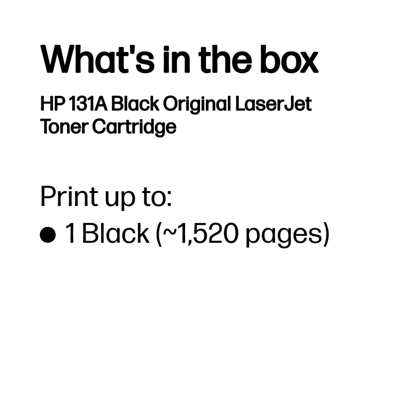 Τόνερ HP Cartridge No.131A μαύρο CF210A 1500 σελίδες