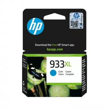 Γνήσιο μελανοδοχείο HP 933XL Cyan υψηλής απόδοσης, κυανό, 1 τεμ., 825 σελίδες
