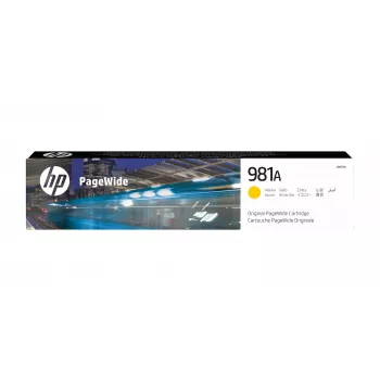 Γνήσιο μελάνι HP 981A PageWide Κίτρινο, Κίτρινο, 1 τεμ., 6000 σελίδες