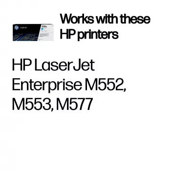 Γνήσιο τόνερ HP 508A LaserJet Κυανό, 5000 σελίδες, Κυανό, 1 τεμ.