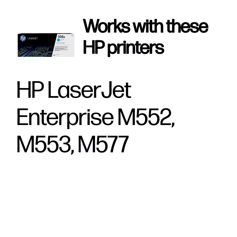 Γνήσιο τόνερ HP 508A LaserJet Κυανό, 5000 σελίδες, Κυανό, 1 τεμ.