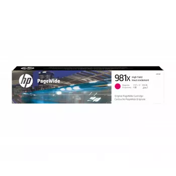 HP 981X Υψηλής Απόδοσης Γνήσιο Μελάνι PageWide Ματζέντα