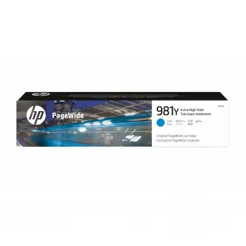 HP 981Y Γνήσιο Μελάνι PageWide Κυανό Εξαιρετικά Υψηλής Απόδοσης