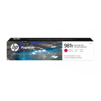 HP 981Y Γνήσιο Μελάνι PageWide Εξαιρετικά Υψηλής Απόδοσης Ματζέντα