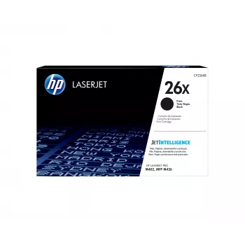 HP 26X Υψηλής Απόδοσης Μαύρο Γνήσιο Τόνερ LaserJet, 9000 σελίδες, Μαύρο, 1 τεμ.