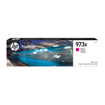 HP 973X Ματζέντα Γνήσιο Μελάνι PageWide Υψηλής Απόδοσης, Ματζέντα, 1 τεμ., 7000 σελίδες