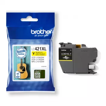 Brother LC-421XLY Μελανοδοχείο εκτυπωτή 1 τεμάχιο Original High (XL) Yield Κίτρινο