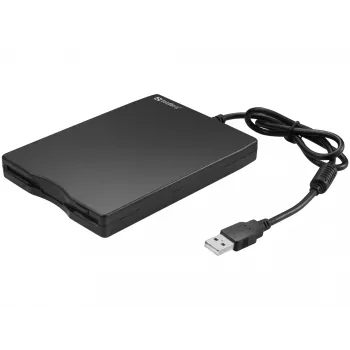 Sandberg μονάδα δισκέτας USB, εξωτερική μονάδα δισκέτας, USB 2.0, 360 U/min, 102 mm, 140 mm, 17 mm