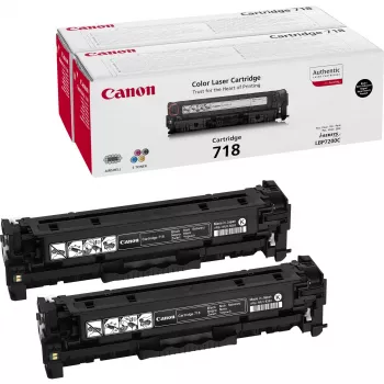 Canon CRG-718 Bk VP τόνερ 2 τεμ. γνήσιο μαύρο