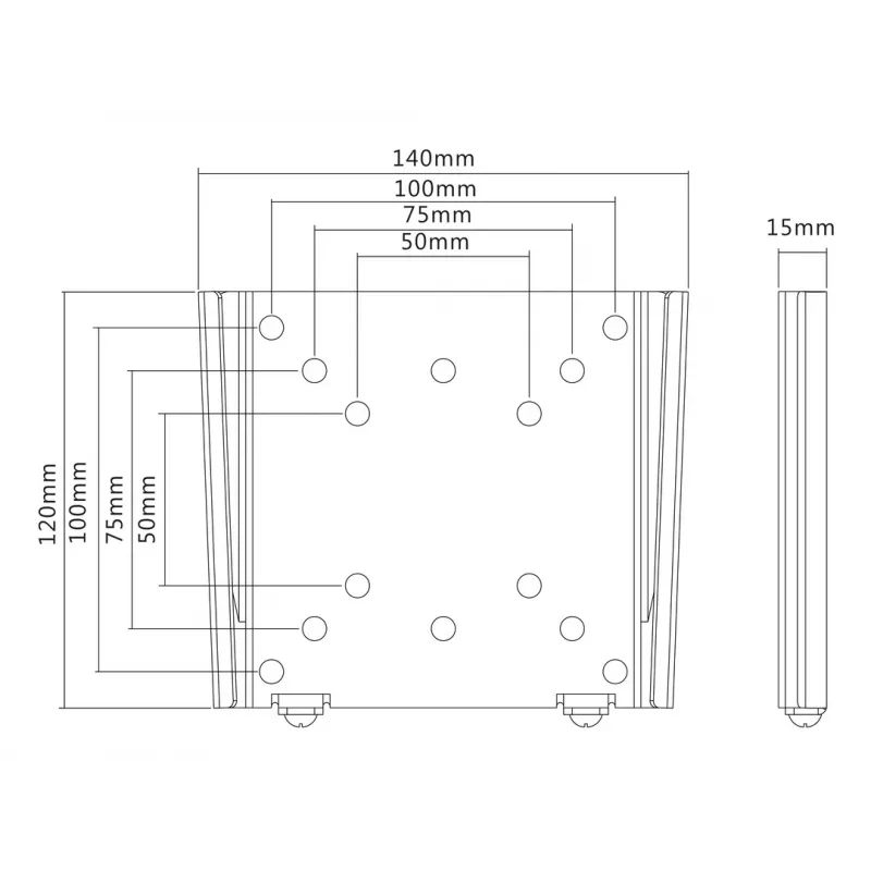 Βάση τοίχου Multibrackets M VESA I μαύρο 50x50 75x75 100x100