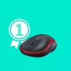 Ποντίκι Logitech M185 ασύρματο κόκκινο