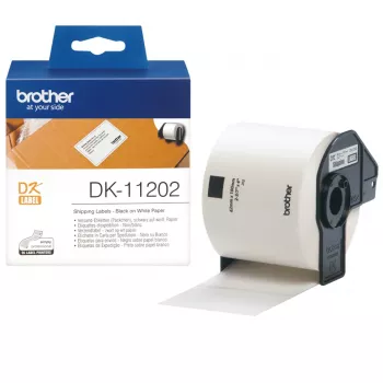 Ετικέτες αποστολής Brother DK11202 μαύρο σε λευκό 62 mm