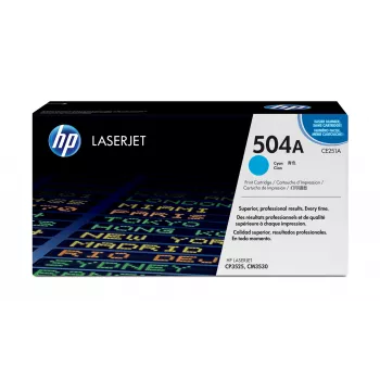 HP 504A κυανό γνήσιο τόνερ LaserJet