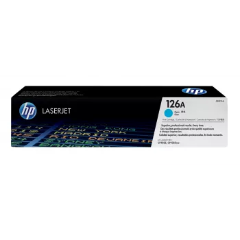 HP 126A κυανό γνήσιο τόνερ LaserJet, 1000 σελίδες, κυανό, 1 τεμ.