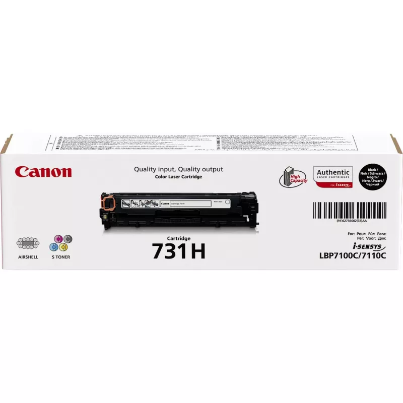 Τόνερ Canon 731H 1 τεμ. γνήσιο μαύρο 6000 σελίδες