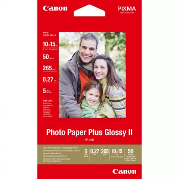 Canon PP-201 Glossy II φωτογραφικό χαρτί Plus 4x6 ίντσες - 50 φύλλα