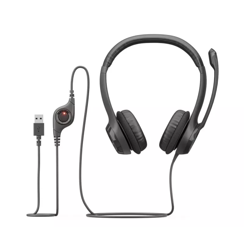 LOGITECH headset - H390 - USB-A - μαύρο