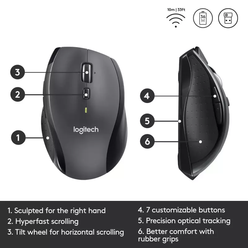 Ποντίκι Logitech Marathon M705 RF Wireless