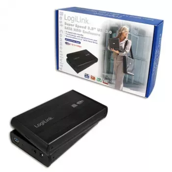 LogiLink θήκη 3,5 ιντσών S-SATA HDD USB 3.0 αλουμινίου - θήκη αποθήκευσης - 3.5 (8.9 cm)