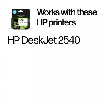 HP 301XL γνήσιο μελανοδοχείο, 3 χρώματα, υψηλή απόδοση, κυανό, ματζέντα, κίτρινο, 1 τεμ., 300 σελίδες