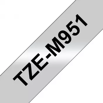 Brother TZE-M951 ταινία ετικετών μαύρη σε ασημί